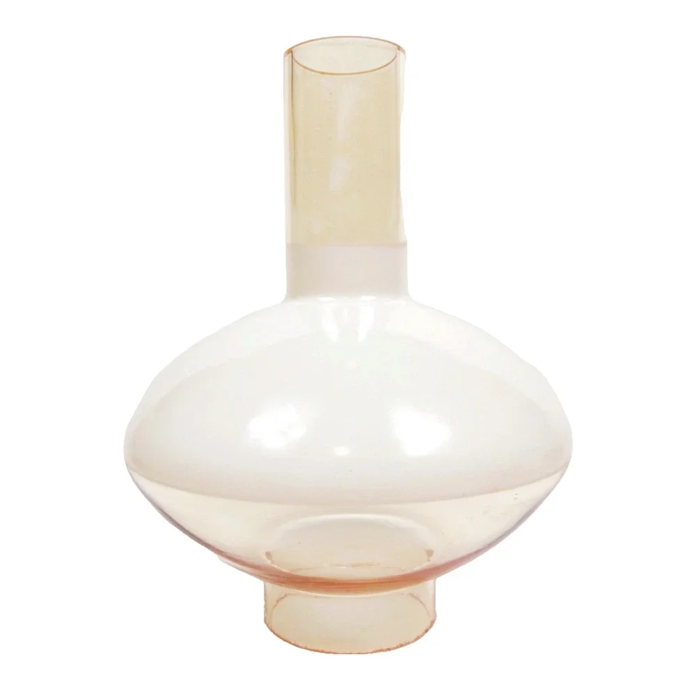 5 Vintage Peach Luster Milk Glass Chimney Globe Lamp Shades Retro Rare 3